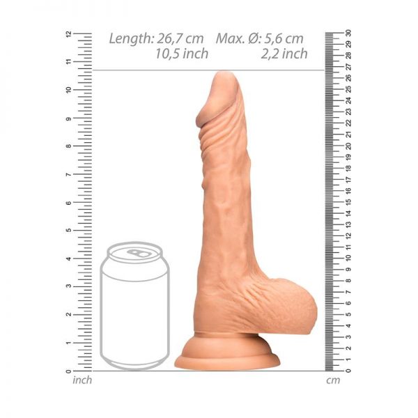 Dildo Realista con Testiculos y Arnés 25 cm Natural barato
