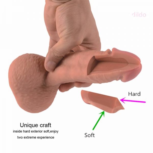 Dildo Silicona Doble Densidad Ercules 22 cm de calidad
