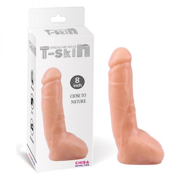 Dildo Spread Me N1 T-Skin 8 Natural diseñado por la marca CHISA