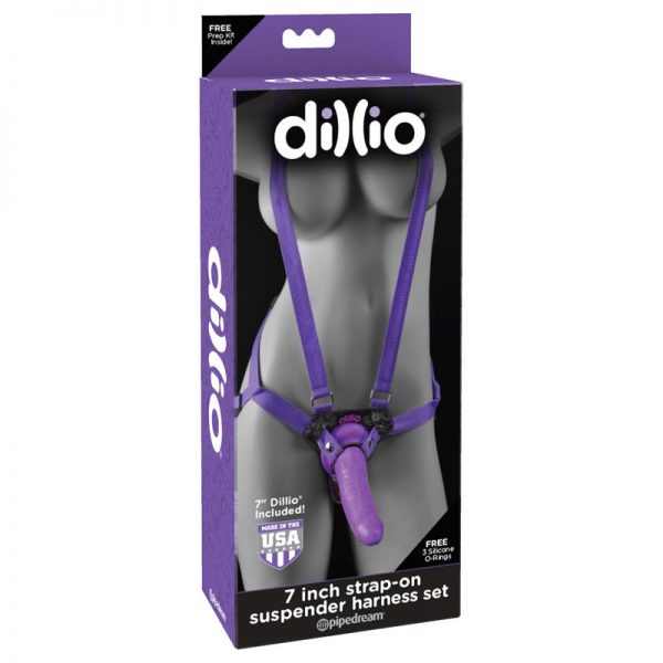 Dillio Arnés con Dildo de 19 cm Color Púrpura de calidad