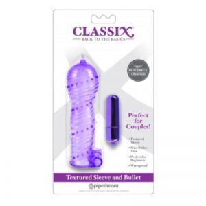 Duo Funda Texturizada y Mini Bala Purpura de la marca CLASSIX
