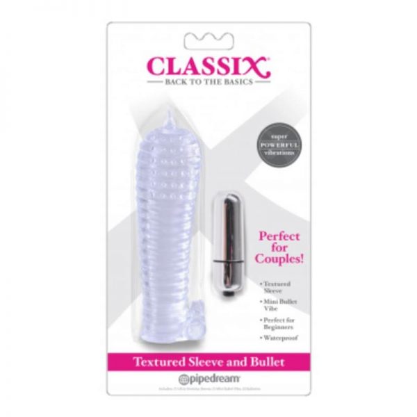 Duo Funda Texturizada y Mini Bala Transparente de la marca CLASSIX