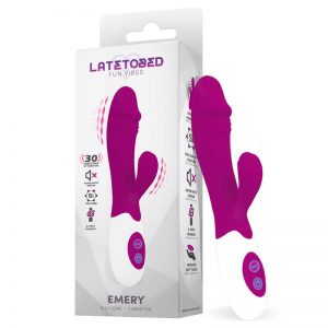 Emery Vibrador con Estimulador Silicona de la marca LATETOBED
