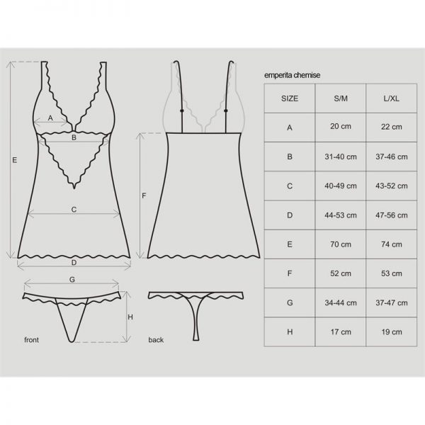 comprar Emperita Chemise y Tanga Color Negro barato y de calidad