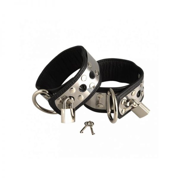Esposas de Cuero y Metal para Pies Ajustable de calidad