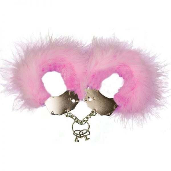 Esposas Metal con Plumas Rosa diseñado por la marca ADRIEN LASTIC