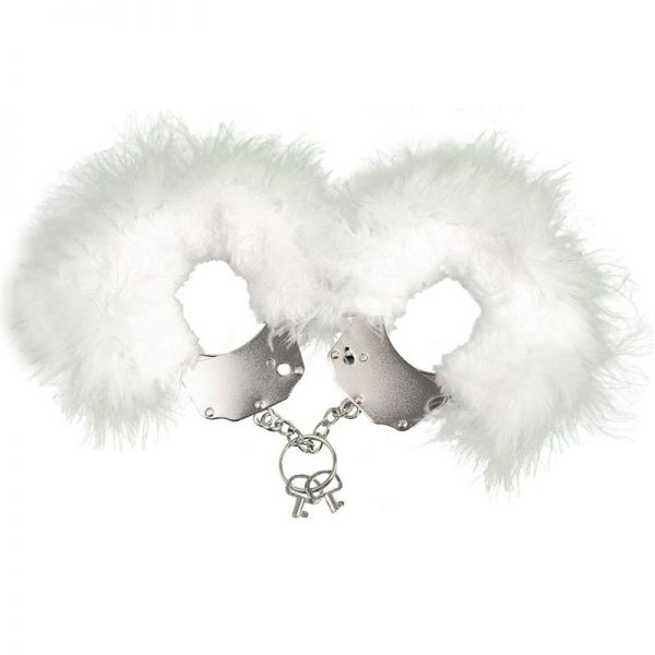 Esposas Metal y Plumas Blanco diseñado por la marca ADRIEN LASTIC