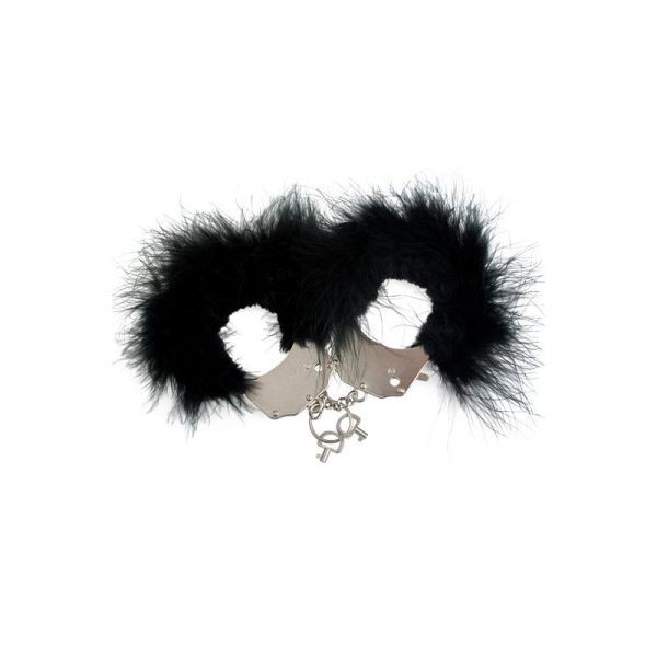 Esposas Metal y Plumas Negro diseñado por la marca ADRIEN LASTIC