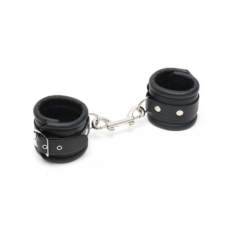 Esposas para Pies Cuero Negro 7cm barato
