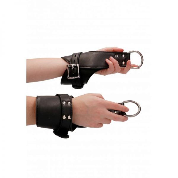 Esposas para Suspension para Muñecas Cuero Negro fabricado por OUCH!
