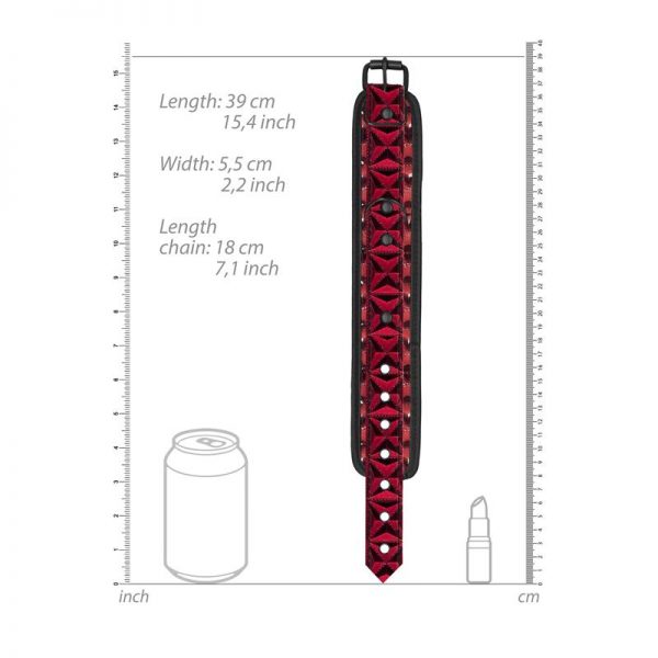 Esposas para Tobillos Burgundy diseñado por la marca OUCH LUXURY