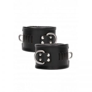 Esposas para Tobillos Cuero Negro de la marca OUCH!