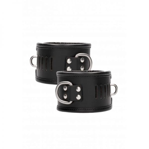 Esposas para Tobillos Cuero Negro de la marca OUCH!