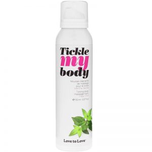 Espuma de Masaje Tickle my Body Aroma a Menta diseñado por la marca LOVE TO LOVE