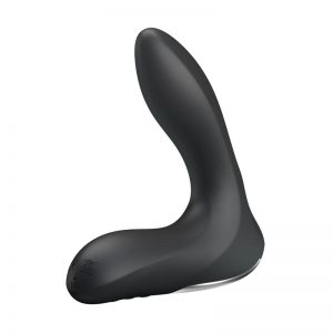 Estimlador Anal Inflable Leonard Silicona USB Negro diseñado por la marca PRETTYLOVE