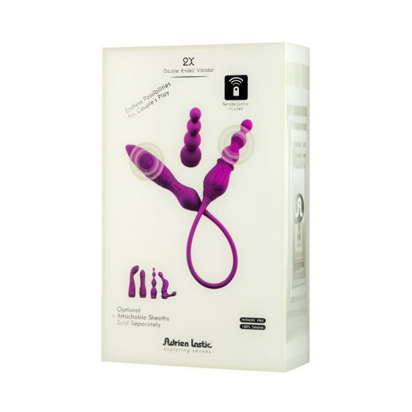 Estimulador 2x + Control LRS Silicona 58.5 x 2.7 cm de la marca ADRIEN LASTIC