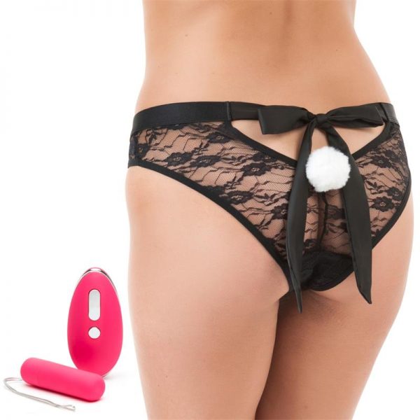 Estimulador de Braguita Control Remoto USB Rosa diseñado por la marca HAPPY RABBIT