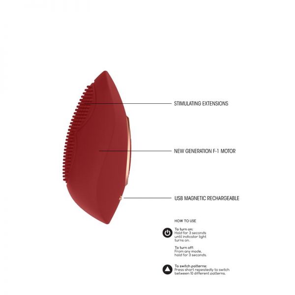 Estimulador de Clítoris Precious Rojo fabricado por ELEGANCE