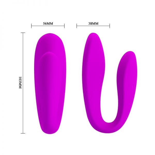 Estimulador de Parejas Control Remoto Rosa fabricado por PRETTYLOVE