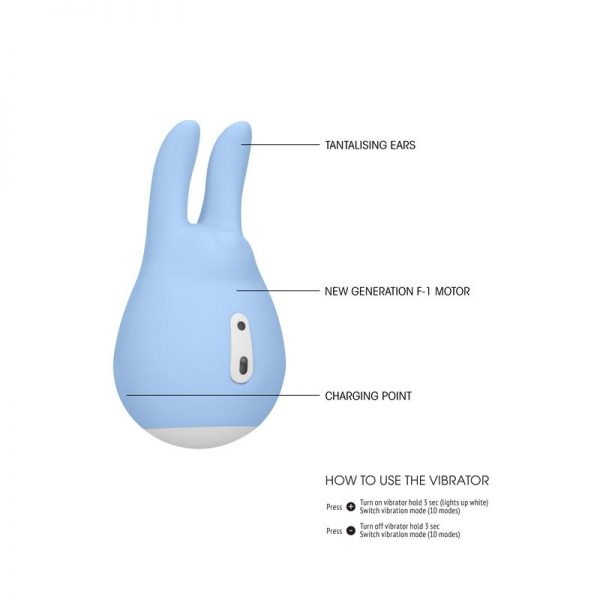 Estimulador del Clítoris Sugar Bunny Azul fabricado por LOVELINE
