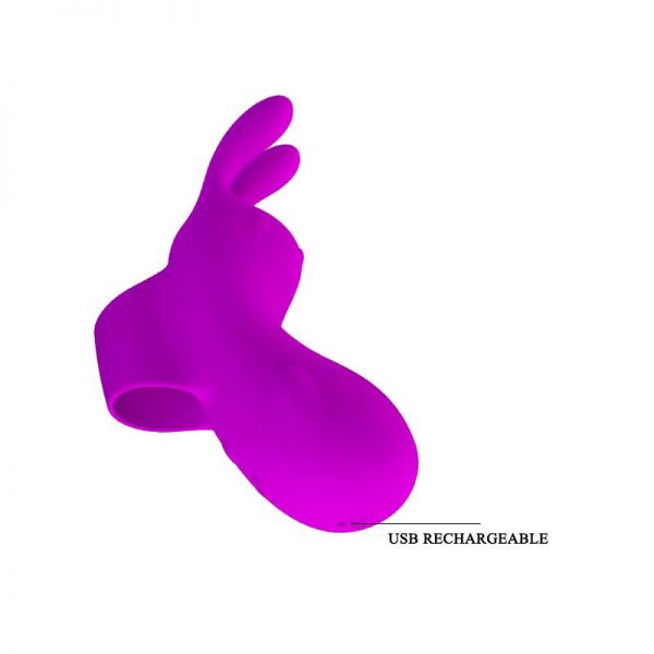 Estimulador Finger Bunny USB Silicona diseñado por la marca PRETTYLOVE