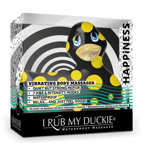 Estimulador I Rub My Duckie 2.0 Happiness Negro y Amarillo de la tienda erótica web www.tiendaeroticaweb.es