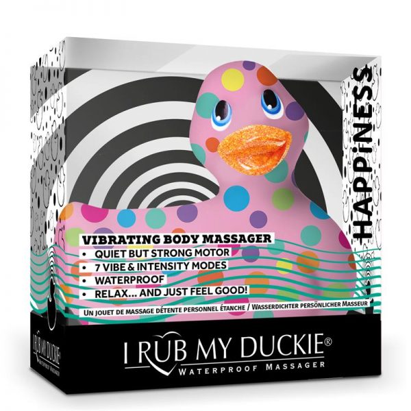 Estimulador I Rub My Duckie 2.0 Happiness Rosa y Multicolor de la tienda erótica web www.tiendaeroticaweb.es
