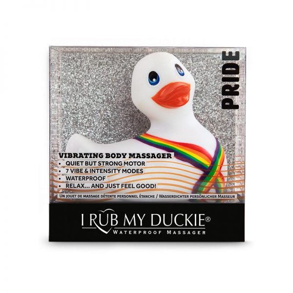 Estimulador I Rub My Duckie 2.0 Pride Blanco de la tienda erótica web www.tiendaeroticaweb.es