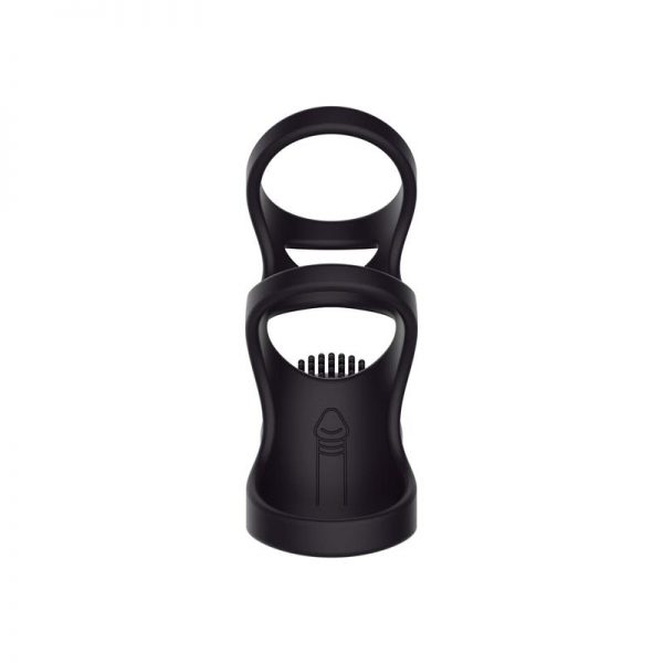 Estimulador Parejas Kayla Silicona Medica Negro 9.9 x 3.6 cm de la tienda erótica web www.tiendaeroticaweb.es