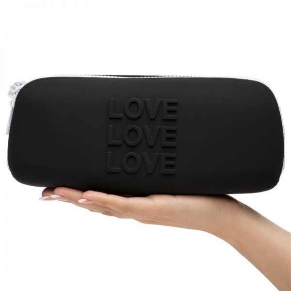 Estuche con Cremallera LOVE Medio Negro de precio barato