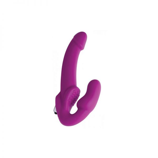 Evoke Vibrador Doble Sin Arnés Purpura diseñado por la marca STRAP U