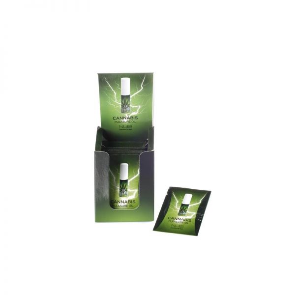 Expositor de 12 Monodosis Oh! Holy Mary Pleasure Oil diseñado por la marca NUEI COSMETICS
