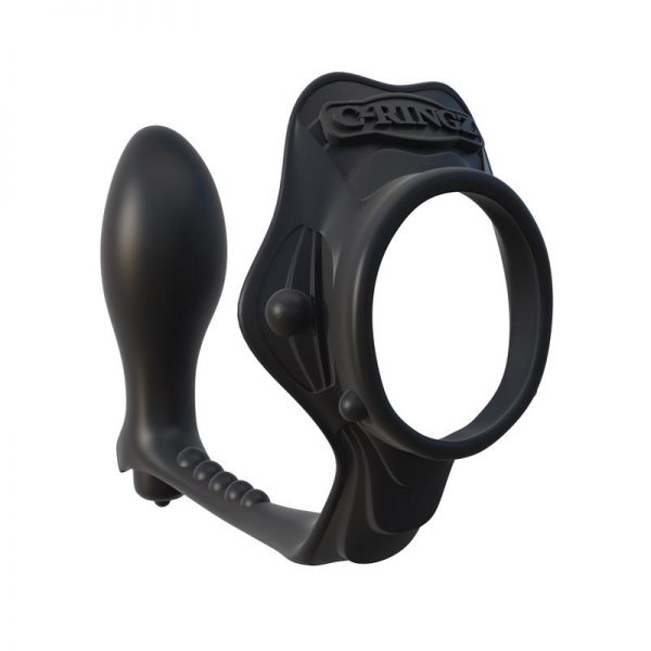 Fantasy C-Ringz Anillo con Plug Anal Pesado Color Negro marca FANTASY C-RINGZ