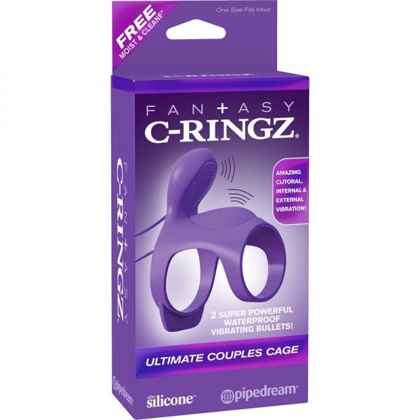 Fantasy C-Ringz Anillo Vibrador para Parejas Ultimate Cage Púrpura fabricante FANTASY C-RINGZ