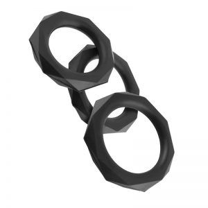 Fantasy C-Ringz Set de 3 Anillos de Silicona Color Negro marca FANTASY C-RINGZ