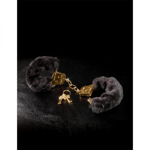 Fetish Fantasy Gold Esposas con Pelo Furry Deluxe Dorado de calidad