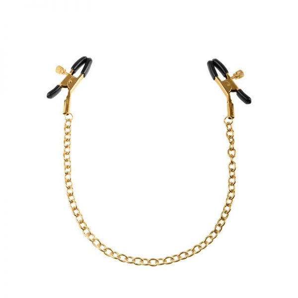 Fetish Fantasy Gold Pinzas para Pezones con Cadena Dorado barato