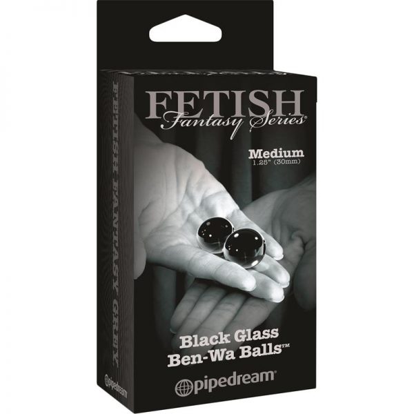 Fetish Fantasy Limited Edition Bolas Chinas Ben-Wa de Cristal Medianas Color Negro de calidad