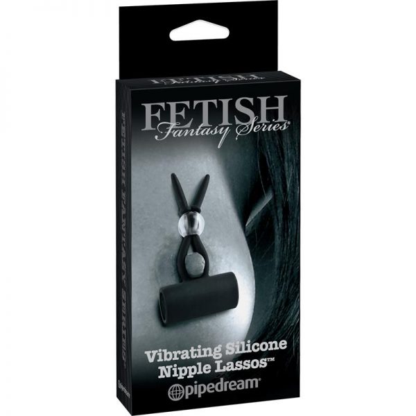 Fetish Fantasy Limited Edition Pinzas Vibradoras de Silicona para Pezones Color Negro de calidad
