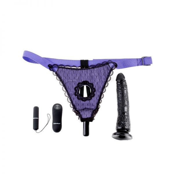 Fetish Fantasy Series Arnés con Dildo a Control Remoto Negro marca FETISH FANTASY SERIES