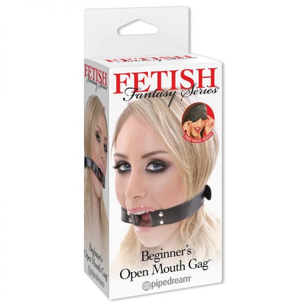 Fetish Fantasy Series Mordaza Abierta en Color Negro de calidad