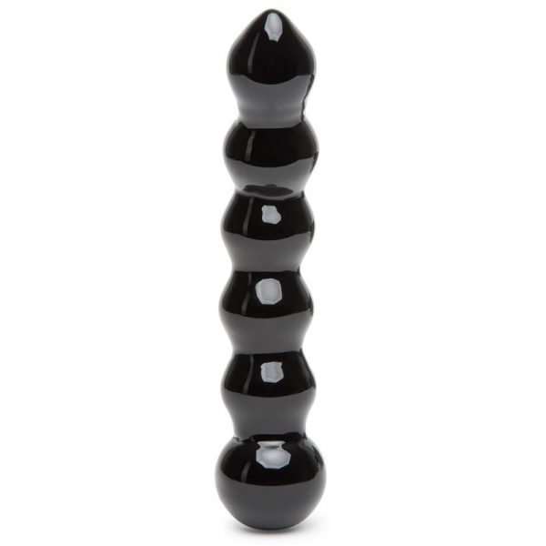 Fifty Shades Freed Its Divine Dildo de Vidrio con Perlas Negro barato