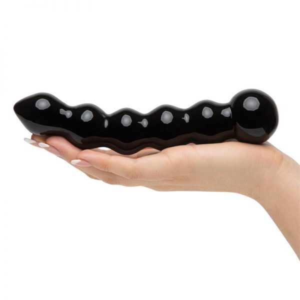 Fifty Shades Freed Its Divine Dildo de Vidrio con Perlas Negro diseñado por FIFTY SHADES FREED
