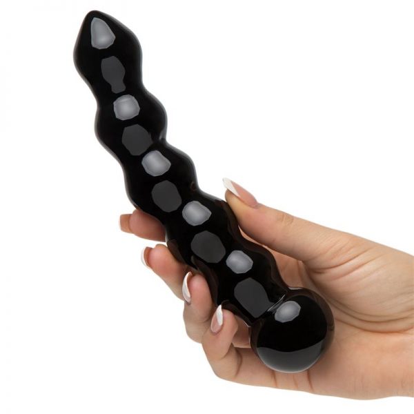 Fifty Shades Freed Its Divine Dildo de Vidrio con Perlas Negro fabricado por FIFTY SHADES FREED