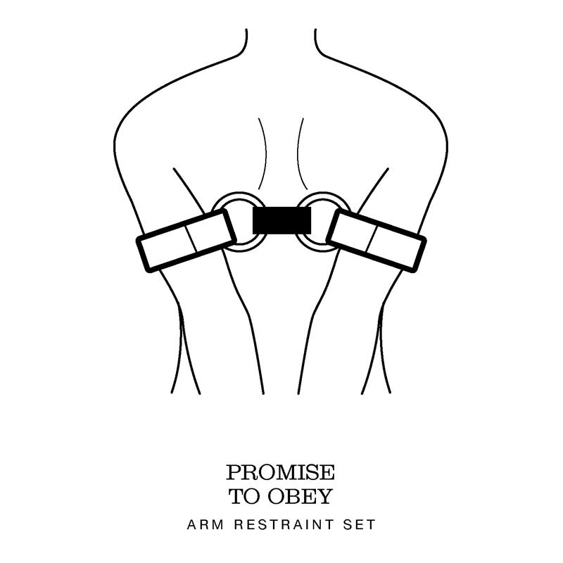 Fifty Shades of Grey Promise Set de Esposas de Brazos y Antifaz en www.tiendaeroticaweb.es
