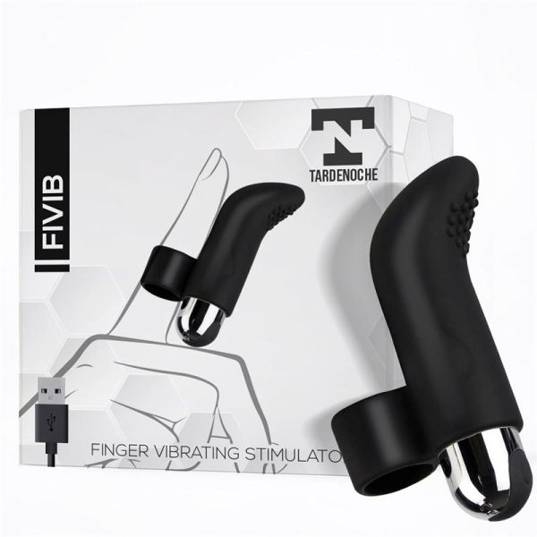 Fivib Estimulador de Dedo USB Silicona Negro diseñado por la marca TARDENOCHE
