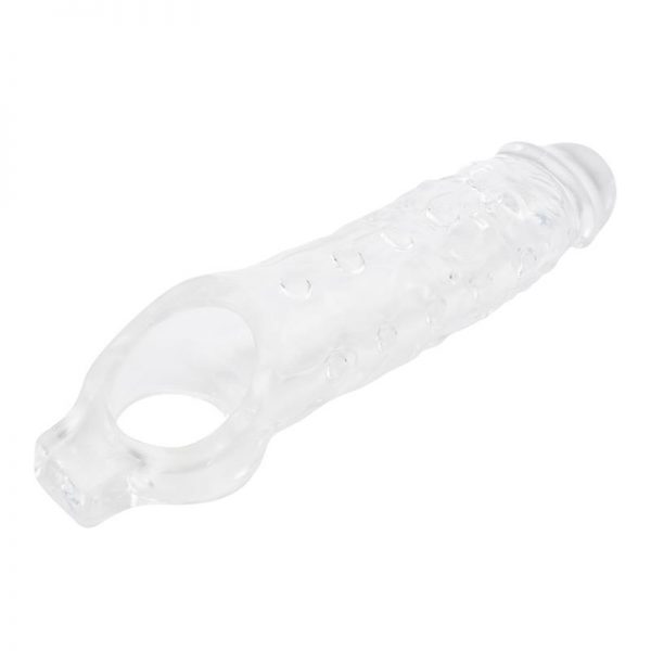 Funda para el Pene con Sujeción para Testículos Mighty Transparente de la tienda erótica web www.tiendaeroticaweb.es