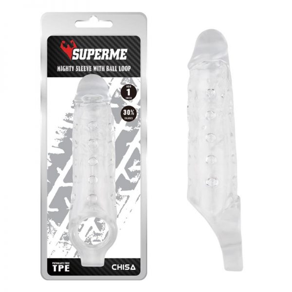 Funda para el Pene con Sujeción para Testículos Mighty Transparente marca CHISA