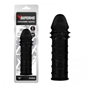 Funda para el Pene Extra Texture Negro diseñado por la marca CHISA