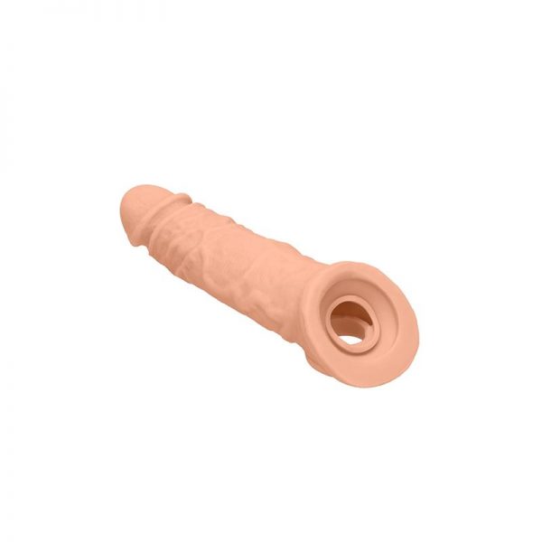 Funda para Pene con Anillo Testiculos 21 cm Natural de calidad y barato